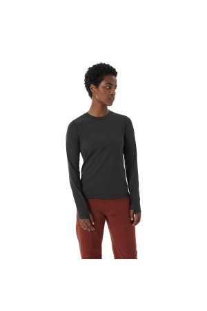 Arc'teryx Taema Thm Crew Ls Women's Black Heather 8475-Black Heather shirts en tops online bestellen bij Kathmandu Outdoor & Travel