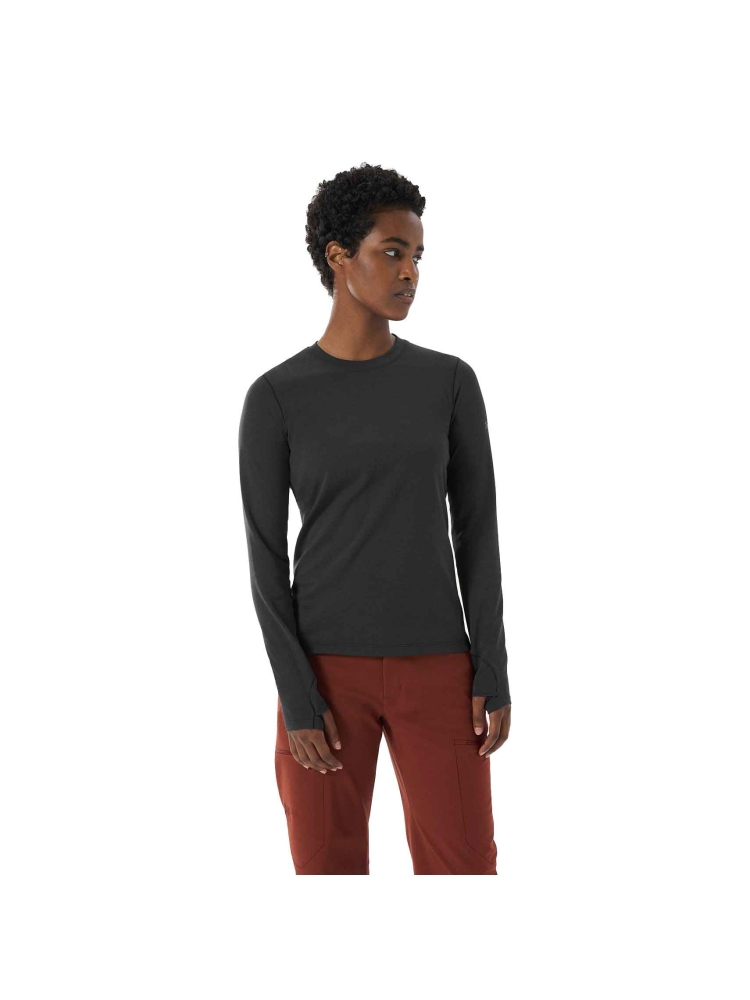 Arc'teryx Taema Thm Crew Ls Women's Black Heather 8475-Black Heather shirts en tops online bestellen bij Kathmandu Outdoor & Travel