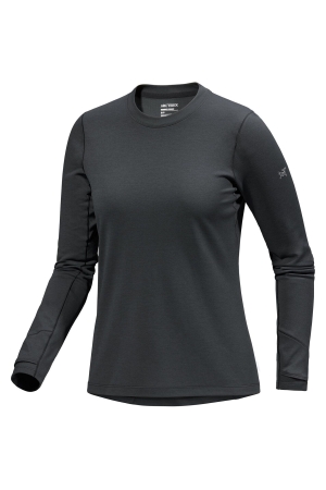 Arc'teryx Taema Thm Crew Ls Women's Black Heather 8475-Black Heather shirts en tops online bestellen bij Kathmandu Outdoor & Travel