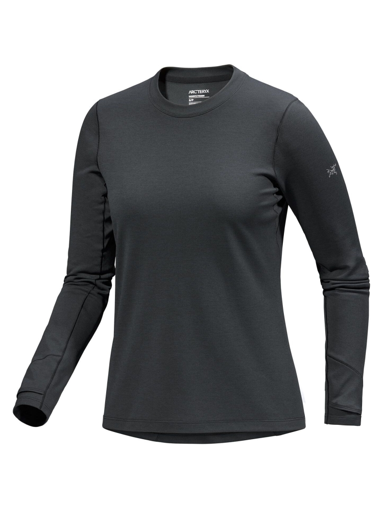 Arc'teryx Taema Thm Crew Ls Women's Black Heather 8475-Black Heather shirts en tops online bestellen bij Kathmandu Outdoor & Travel