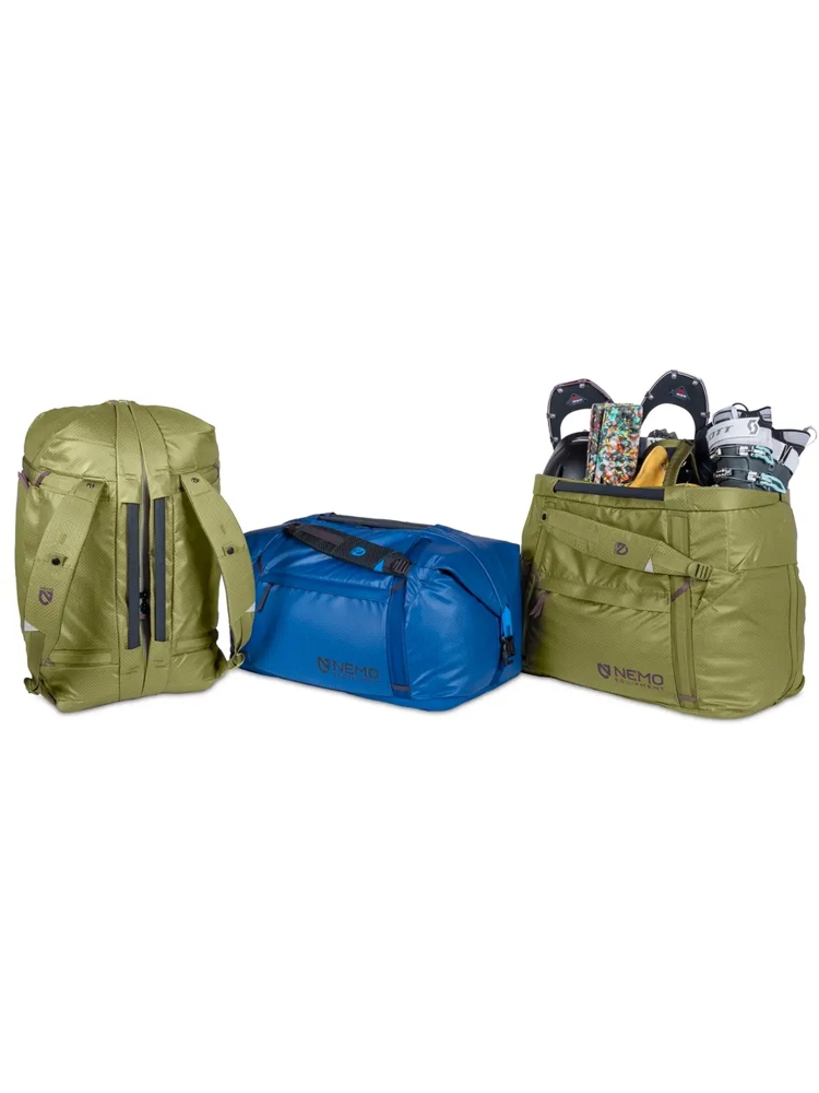 Nemo Double Haul Convertible Duffel 70L (Lake) Lake 811666033611-Lake duffels online bestellen bij Kathmandu Outdoor & Travel