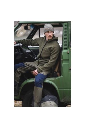 Bergans Vaagaa Merino Terry Midlayer Hoodie Green Mud 3392-12731 fleeces en truien online bestellen bij Kathmandu Outdoor & Travel