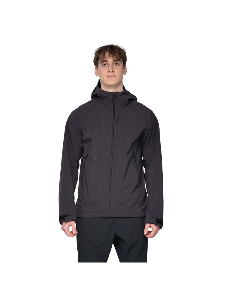 Bergans Vaagaa Softshell Jacket Hood Black 3362-91 jassen online bestellen bij Kathmandu Outdoor & Travel