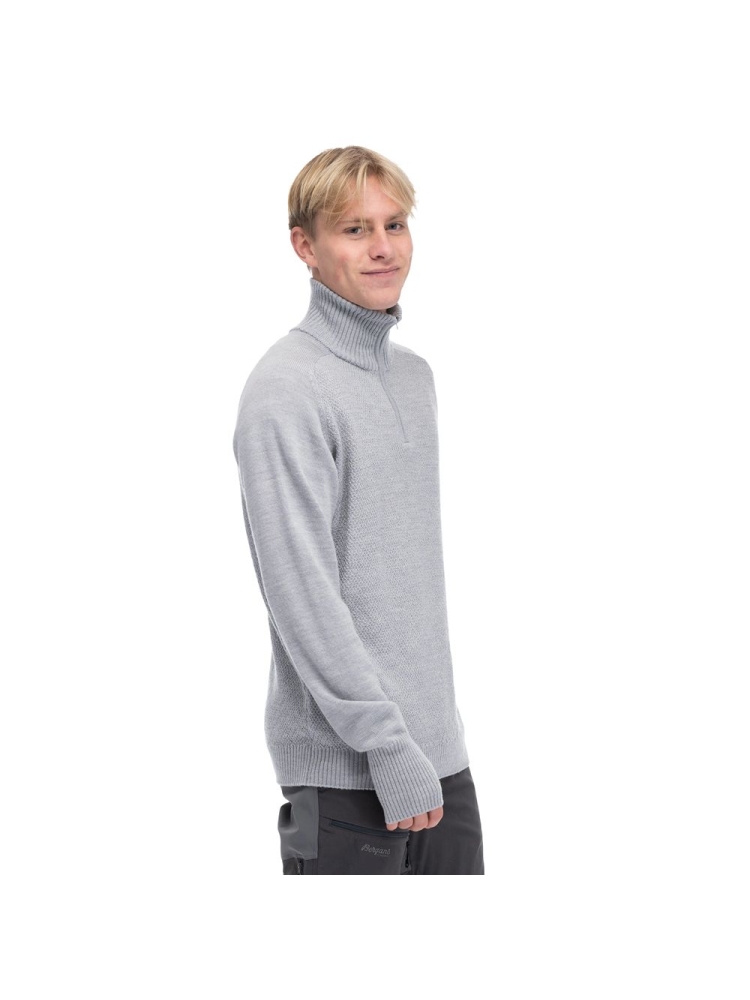 Bergans Ulriken Light Merino Jumper Magnesium Grey 3129-21852 fleeces en truien online bestellen bij Kathmandu Outdoor & Travel