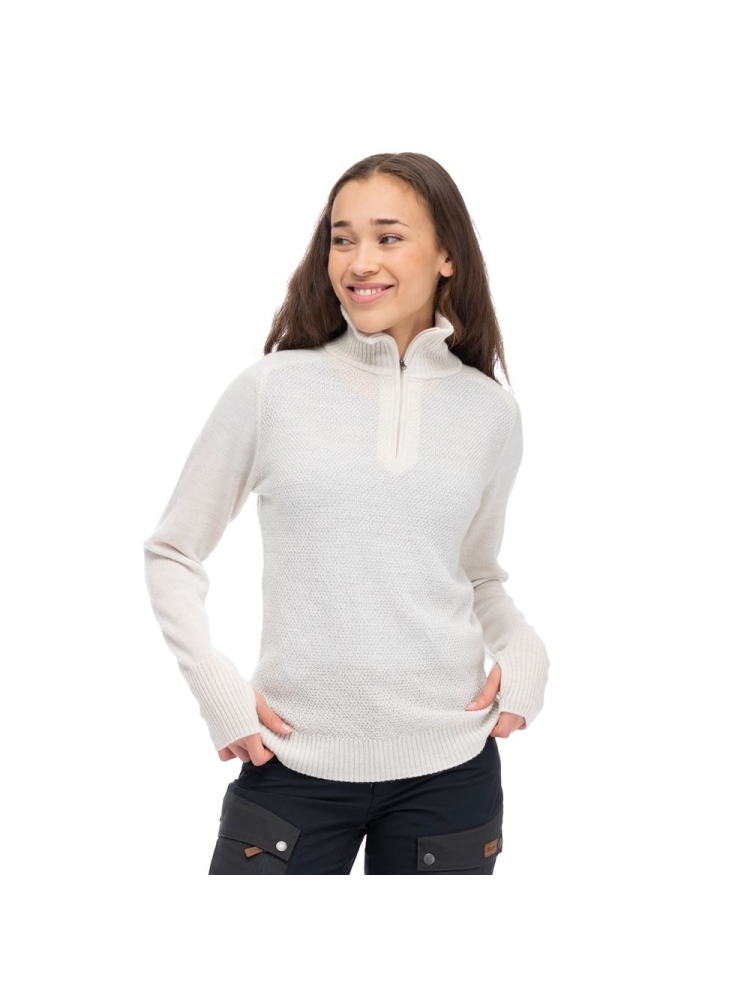 Bergans Ulriken Light Merino Jumper Women's Vanilla White 3130-21406 fleeces en truien online bestellen bij Kathmandu Outdoor & Travel