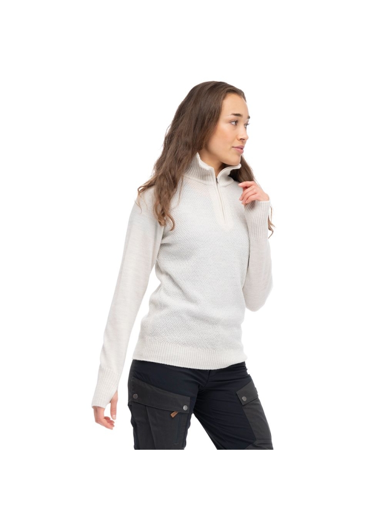 Bergans Ulriken Light Merino Jumper Women's Vanilla White 3130-21406 fleeces en truien online bestellen bij Kathmandu Outdoor & Travel