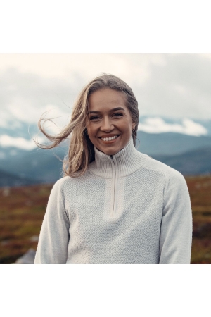 Bergans Ulriken Light Merino Jumper Women's Vanilla White 3130-21406 fleeces en truien online bestellen bij Kathmandu Outdoor & Travel