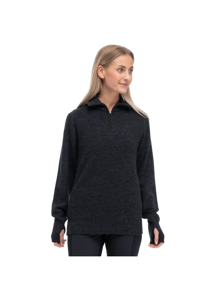 Bergans Ulriken Light Merino Jumper Women's Dark Shadow Grey 3130-24616 fleeces en truien online bestellen bij Kathmandu Outdoor & Travel