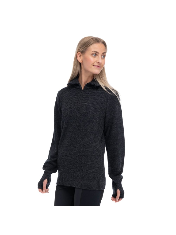 Bergans Ulriken Light Merino Jumper Women's Dark Shadow Grey 3130-24616 fleeces en truien online bestellen bij Kathmandu Outdoor & Travel