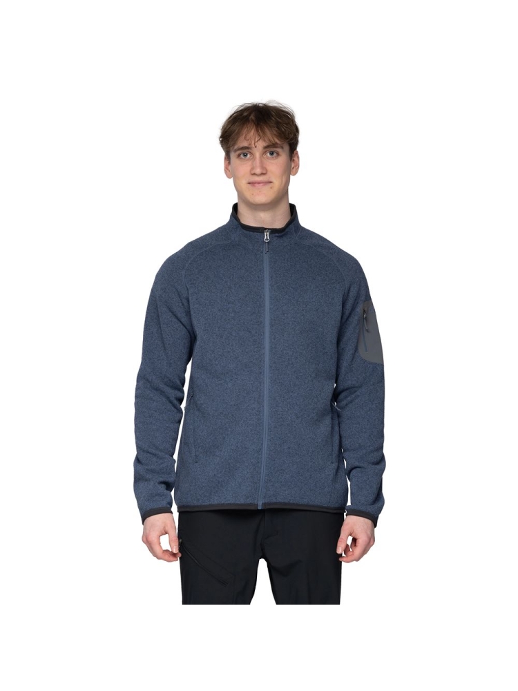 Bergans Kamphaug Knitted Jacket Granite Blue 1092-24412 fleeces en truien online bestellen bij Kathmandu Outdoor & Travel