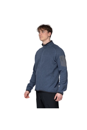 Bergans Kamphaug Knitted Jacket Granite Blue 1092-24412 fleeces en truien online bestellen bij Kathmandu Outdoor & Travel