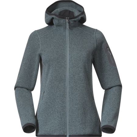 Bergans Kamphaug Knitted Hoodie Women's Grey Sage Bergans Kamphaug Knitted Hoodie Women's Grey Sage