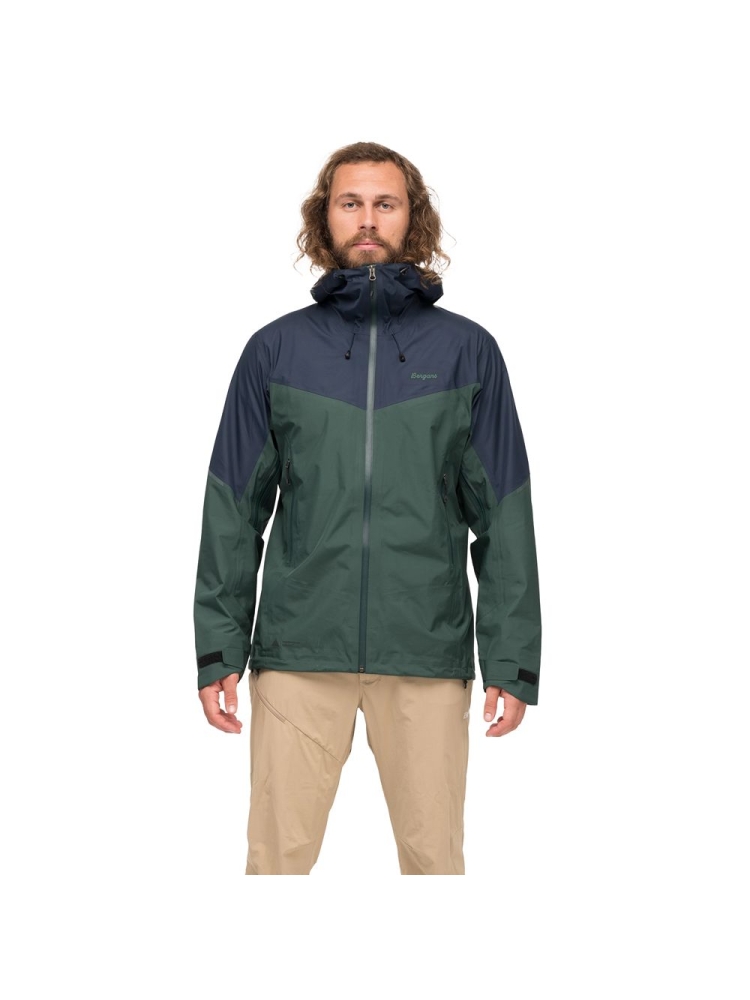 Bergans Rabot Light 3L Shell Jacket Duke Green/Navy Blue 3201-25544 jassen online bestellen bij Kathmandu Outdoor & Travel