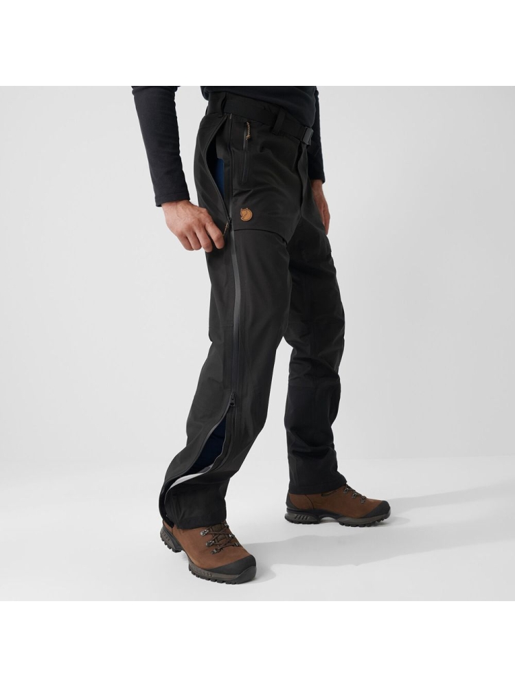 Fjällräven Keb Eco-Shell Trousers Black F82415-550 broeken online bestellen bij Kathmandu Outdoor & Travel