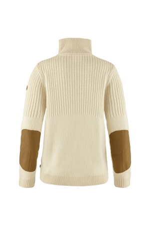 Fjällräven Övik Half Zip Knit Women's Chalk White F86993-113 fleeces en truien online bestellen bij Kathmandu Outdoor & Travel