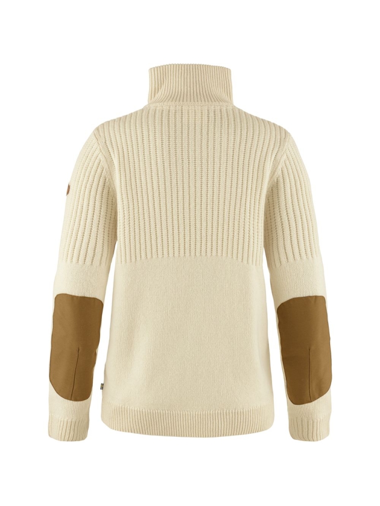 Fjällräven Övik Half Zip Knit Women's Chalk White F86993-113 fleeces en truien online bestellen bij Kathmandu Outdoor & Travel