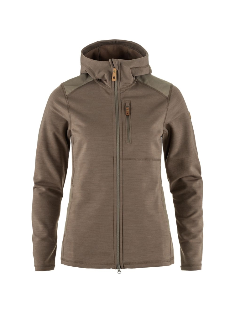 Fjällräven Keb Fleece Hoodie Women's Suede Brown F86990-244 fleeces en truien online bestellen bij Kathmandu Outdoor & Travel