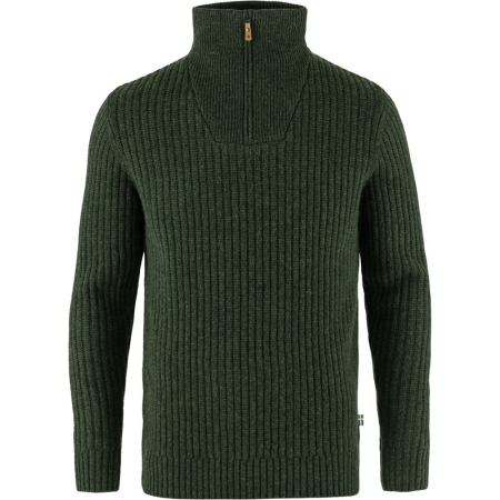 Fjällräven  Övik Half Zip Knit Deep Forest 