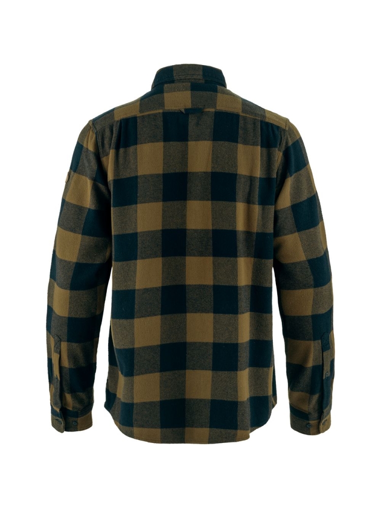 Fjällräven Övik Heavy Flannel Shirt Wood Brown-Dark Navy F82978-265-555 shirts en tops online bestellen bij Kathmandu Outdoor & Travel