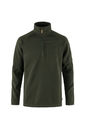 Fjällräven Övik Fleece Half Zip Deep Forest F87154-662 fleeces en truien online bestellen bij Kathmandu Outdoor & Travel