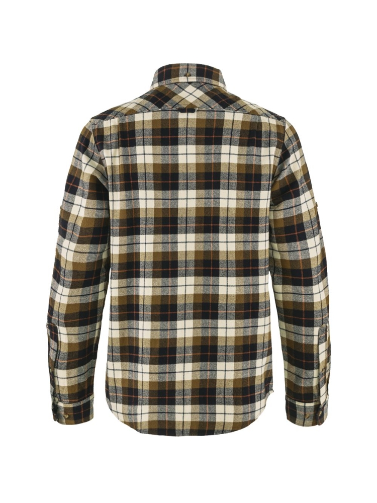 Fjällräven Singi Heavy Flannel Shirt Chalk White-Dark Navy F81373-113-555 shirts en tops online bestellen bij Kathmandu Outdoor & Travel