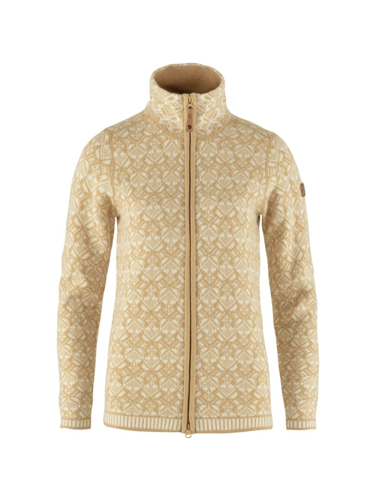 Fjällräven Snow Cardigan Women's Dune Beige F89912-196 fleeces en truien online bestellen bij Kathmandu Outdoor & Travel