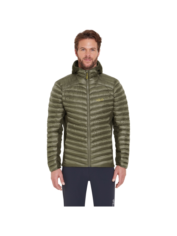 Rab Cirrus Flex Hoody Light Khaki/Army QIP-31-LKA jassen online bestellen bij Kathmandu Outdoor & Travel