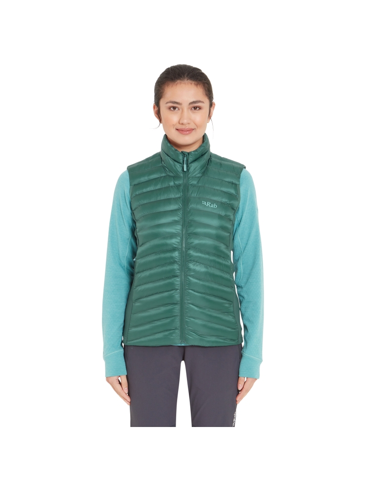 Rab Cirrus Flex Vest Women's Eucalyptus/Green Slate QIP-36-EGS jassen online bestellen bij Kathmandu Outdoor & Travel