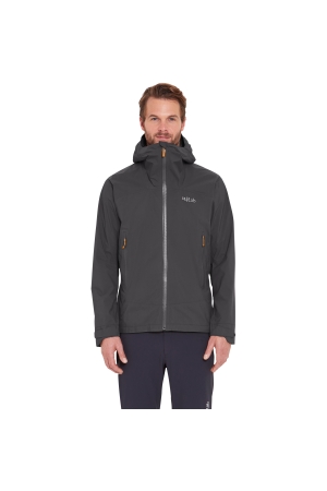 Rab Downpour Light Jacket Anthracite QWG-90-ANT jassen online bestellen bij Kathmandu Outdoor & Travel