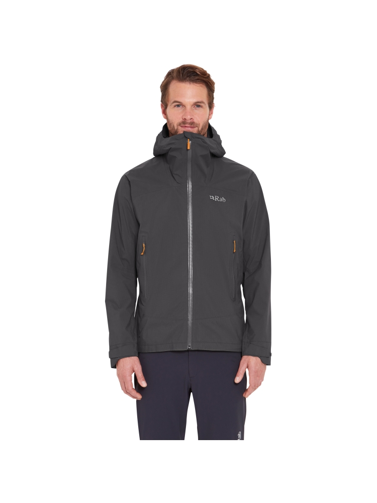 Rab Downpour Light Jacket Anthracite QWG-90-ANT jassen online bestellen bij Kathmandu Outdoor & Travel