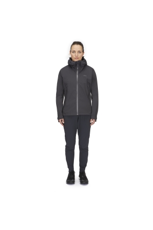 Rab Downpour Light Jacket Women's Anthracite QWG-91-ANT jassen online bestellen bij Kathmandu Outdoor & Travel