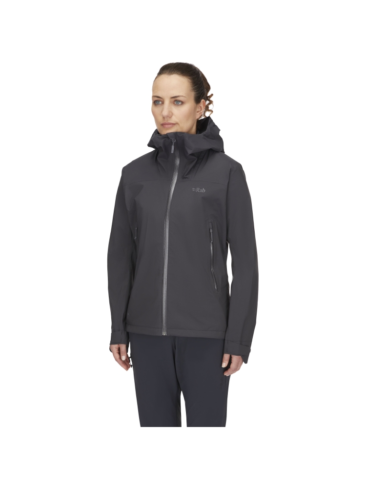 Rab Downpour Light Jacket Women's Anthracite QWG-91-ANT jassen online bestellen bij Kathmandu Outdoor & Travel