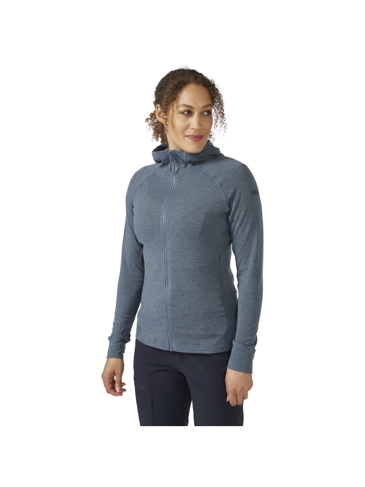 Rab Nexus Hoody Women's Orion Blue QFF-71-ORB fleeces en truien online bestellen bij Kathmandu Outdoor & Travel