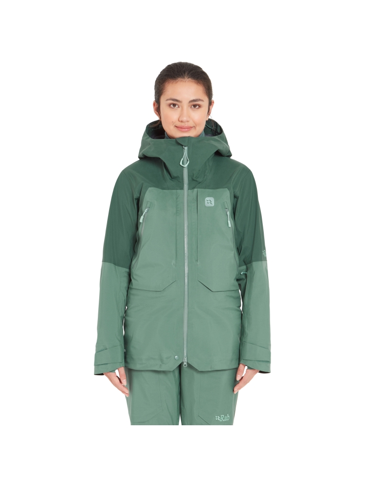 Rab Khroma Converge Jacket Women's Green Slate/Eucalyptus QFG-28-GSE jassen online bestellen bij Kathmandu Outdoor & Travel