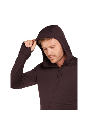 Icebreaker Mer 260 Quantum IV LS Zip Hoodie Bittersweet IBBA56W2-C991 fleeces en truien online bestellen bij Kathmandu Outdoor & Travel