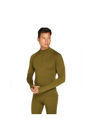 Icebreaker  300 MerinoFine Polar LS Half Zip Algae