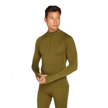 Icebreaker  300 MerinoFine Polar LS Half Zip Algae