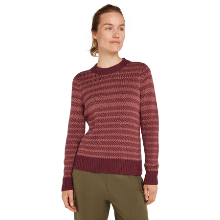 Icebreaker  Waypoint Crewe Sweater Women's Port/Cedarwoods 