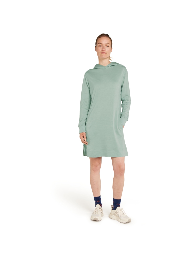 Icebreaker Mer Crush LS Dress Women's Moss IB0A572D-01G1 fleeces en truien online bestellen bij Kathmandu Outdoor & Travel