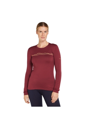 Icebreaker  Mer 200 Oasis LS Crewe Mountain Pulse Women's Port