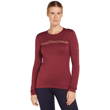 Icebreaker  Mer 200 Oasis LS Crewe Mountain Pulse Women's Port