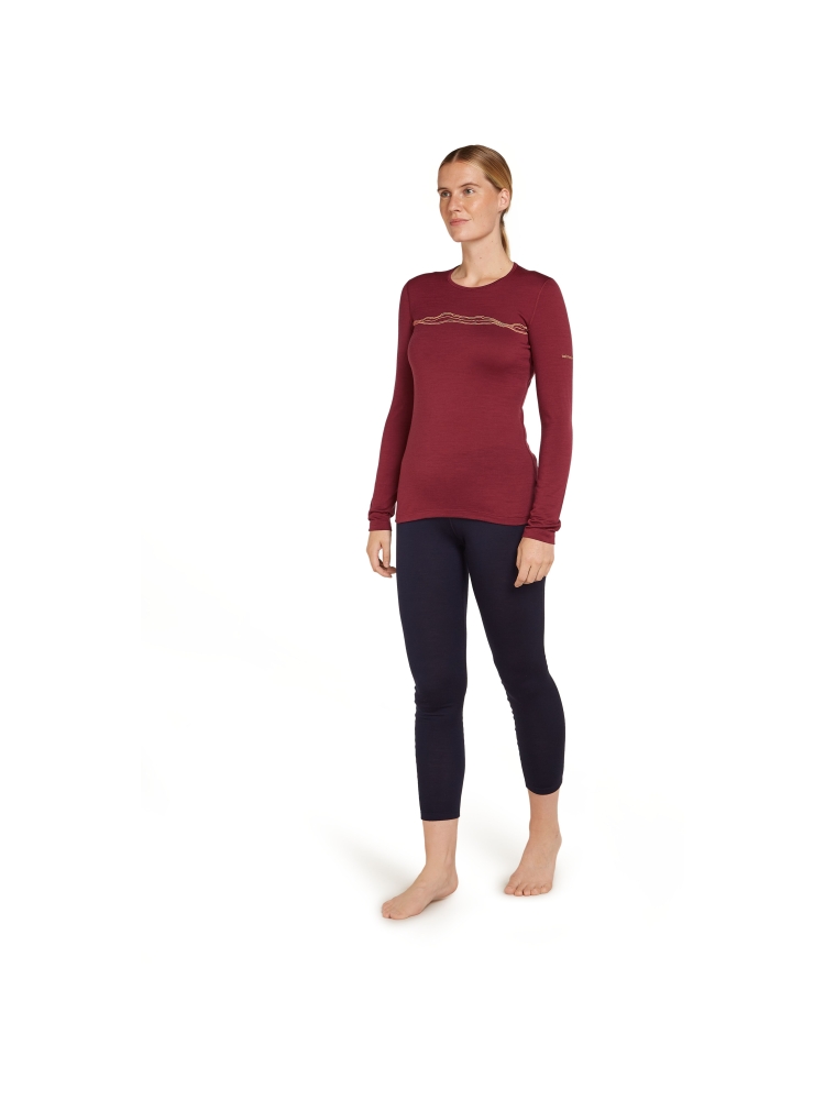 Icebreaker Mer 200 Oasis LS Crewe Mountain Pulse Women's Port IB0A574V-01C1 onderkleding/thermokleding online bestellen bij Kathmandu Outdoor & Travel