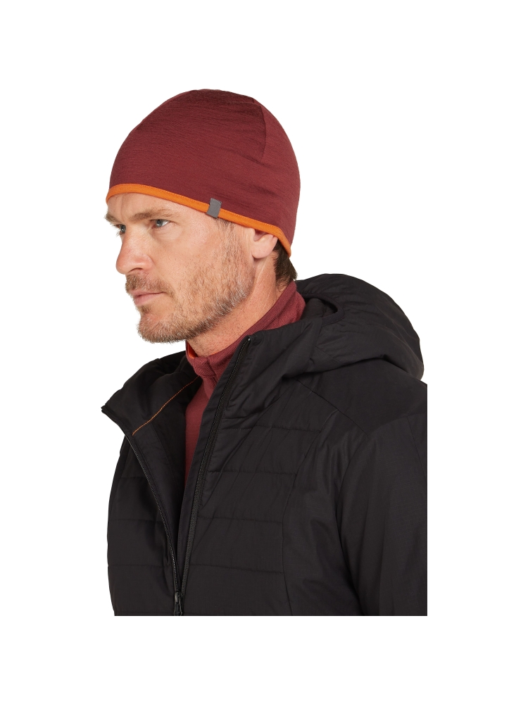 Icebreaker Pocket Hat Port/Blaze IBIBM20-001J1 kleding accessoires online bestellen bij Kathmandu Outdoor & Travel