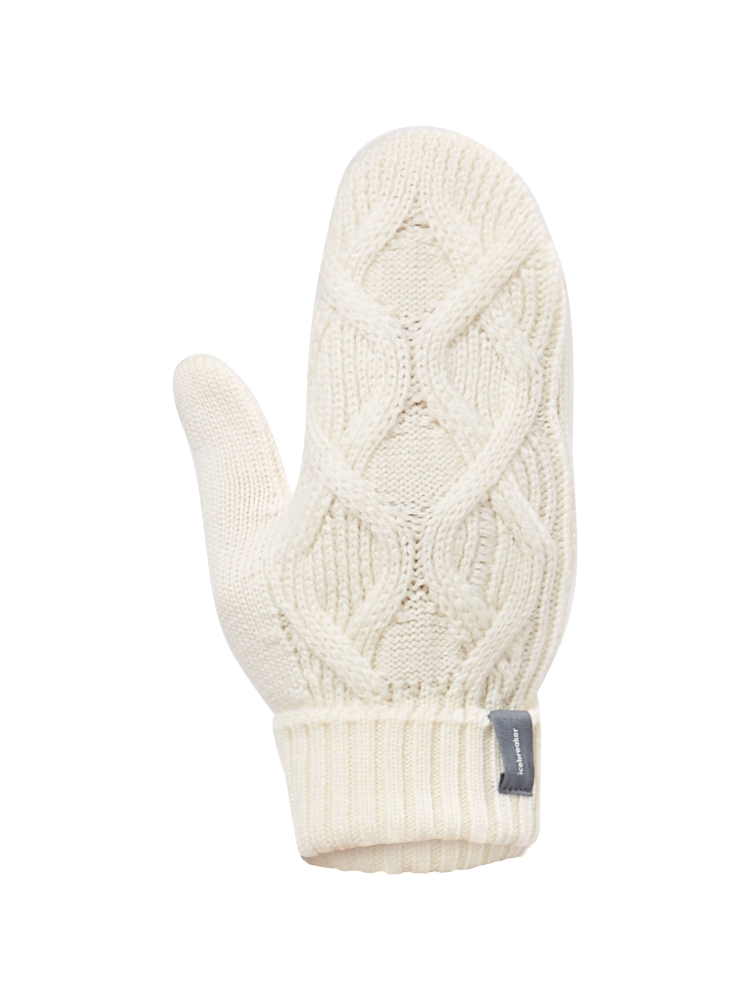 Icebreaker Mer Cable Knit Mittens Undued IB0A573H-0001 kleding accessoires online bestellen bij Kathmandu Outdoor & Travel