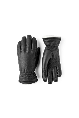 Hestra Buvika Deerskin Black 1002520-100 kleding accessoires online bestellen bij Kathmandu Outdoor & Travel