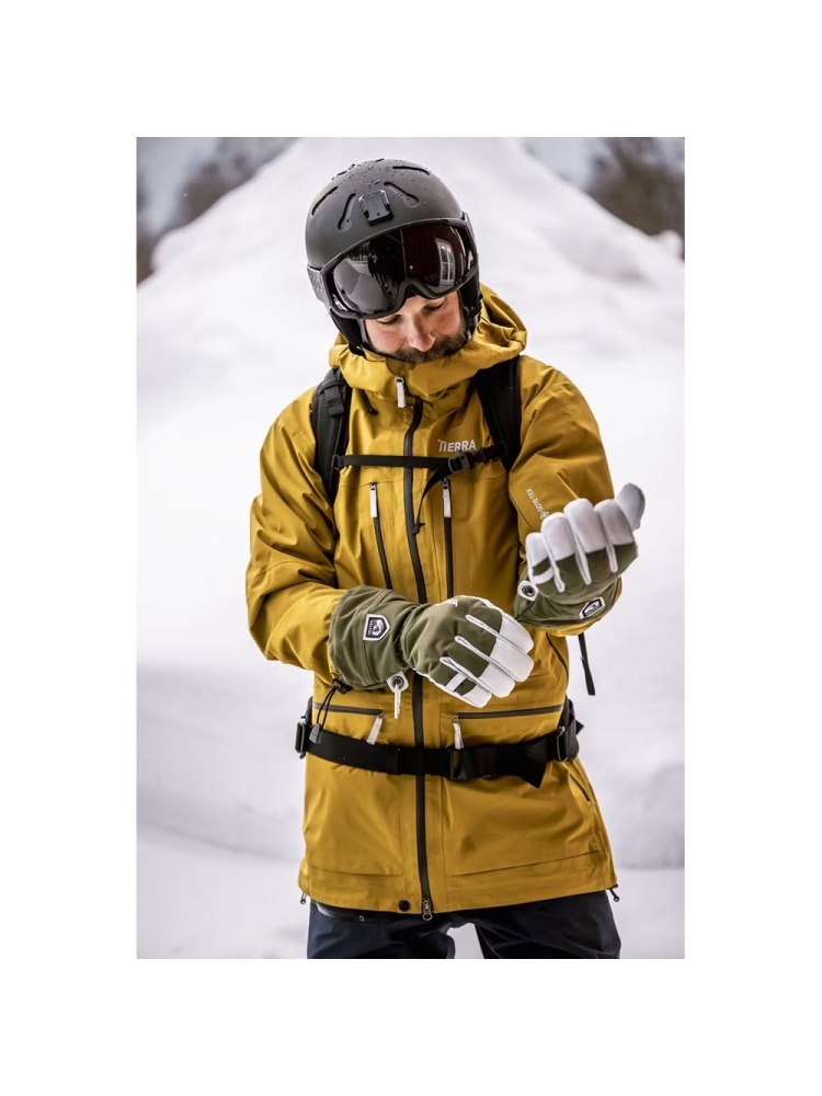 Hestra Army Leather Heli Ski - 5 finger Olive 30570-870 kleding accessoires online bestellen bij Kathmandu Outdoor & Travel