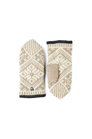 Hestra  Nordic Wool Mitt Beige/Offwhite