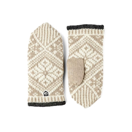 Hestra  Nordic Wool Mitt Beige/Offwhite