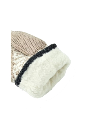 Hestra Nordic Wool Mitt Beige/Offwhite 63921-650020 kleding accessoires online bestellen bij Kathmandu Outdoor & Travel