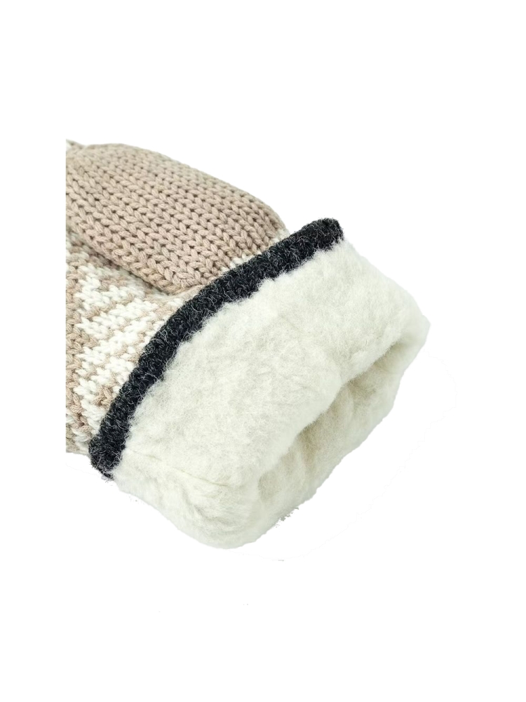 Hestra Nordic Wool Mitt Beige/Offwhite 63921-650020 kleding accessoires online bestellen bij Kathmandu Outdoor & Travel